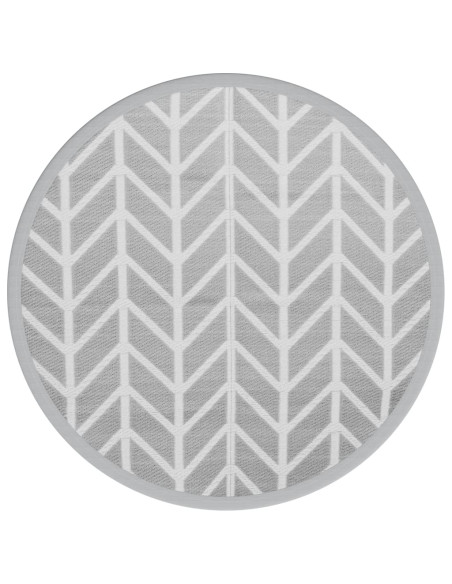 Tappeto da Esterno ARAKIL Grigio Ø200 cm in PP