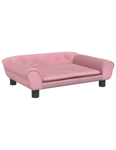 Lettino per Cani Rosa 70x48x22 cm in Velluto