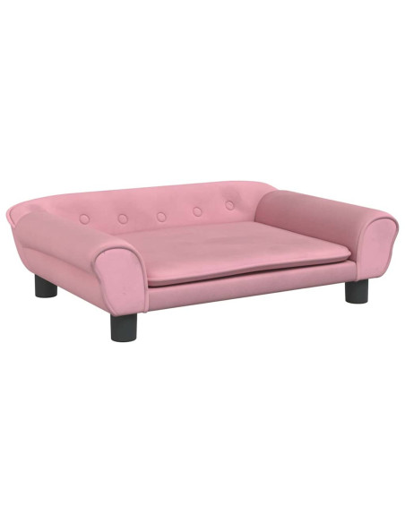 Lettino per Cani Rosa 70x48x22 cm in Velluto