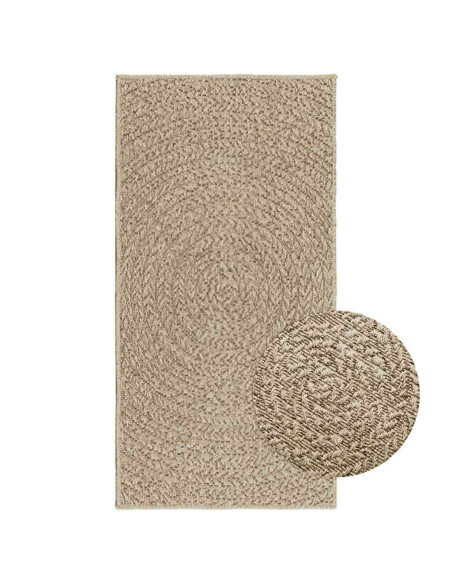 Tappeto ZIZUR Beige 60x110 cm Aspetto Iuta Interni ed Esterni