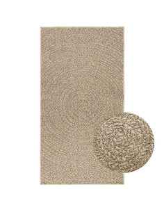Tappeto ZIZUR Beige 80x150 cm Aspetto Iuta Interni ed Esterni