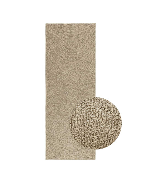 Tappeto ZIZUR Beige 80x200 cm Aspetto Iuta Interni ed Esterni