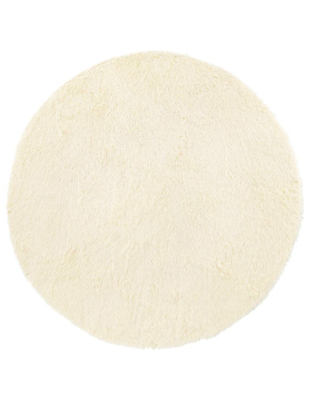 Tappeto Shaggy a Pelo Lungo NAVARRA Crema 200x200 cm poliestere