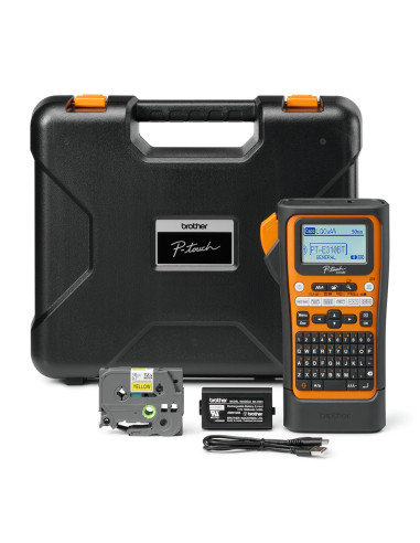 Brother PT-E310BTVP stampante per etichette (CD) Trasferimento termico 180 x 180 DPI 20 mm/s Con cavo e senza cavo HSE/TZe Bluet