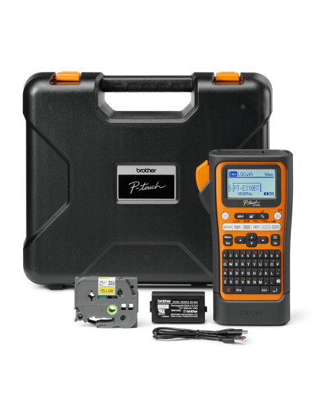 Brother PT-E310BTVP stampante per etichette (CD) Trasferimento termico 180 x 180 DPI 20 mm/s Con cavo e senza cavo HSE/TZe Bluet