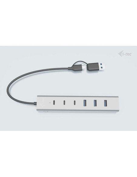 i-tec USB-C/USB-A Charging Metal HUB 7 port (3x USB-C, 4x USB-A)