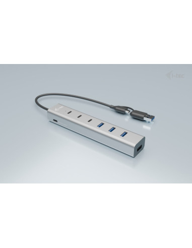 i-tec USB-C/USB-A Charging Metal HUB 7 port (3x USB-C, 4x USB-A)