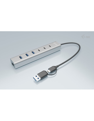 i-tec USB-C/USB-A Charging Metal HUB 7 port (3x USB-C, 4x USB-A)