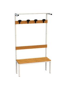 PANCA IN ACCIAIO LEGNO+ALZATA 100CM