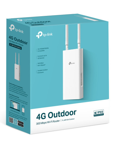 TP-Link TL-MR100-OUTDOOR router wireless Fast Ethernet Banda singola (2.4 GHz) 4G Bianco