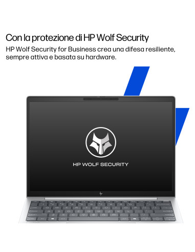 HP EliteBook 8 G1i 16 inch Notebook AI PC Wolf Pro Security Edition Intel Core Ultra 7 255U Computer portatile 40,6 cm (16") WUX