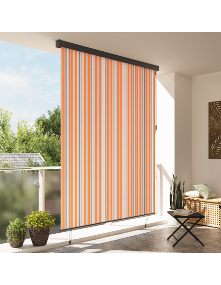 Tenda a rullo Giallo e Blu 200 x 250 cm Tessuto e Alluminio