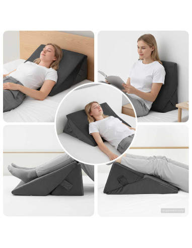 Cuscino a Wedge Altro Grigio 55 x 55 x 26 cm