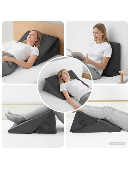 Cuscino a Wedge Altro Grigio 55 x 55 x 26 cm