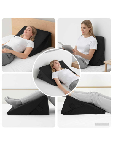 Cuscino a Wedge Altro Nero 55 x 55 x 26 cm