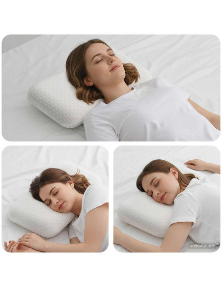 Cuscino da Letto Tinta unita Bianco 60 x 40 x 13 cm