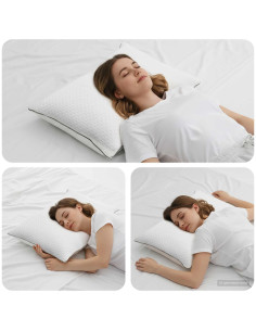 Cuscino da Letto Bianco 70 x 50 x 18 cm