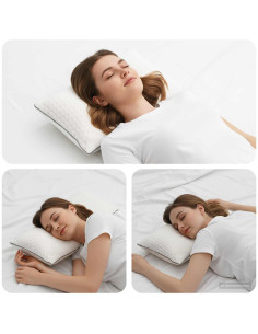 Cuscino da Letto Bianco 60 x 40 x 14,5 cm