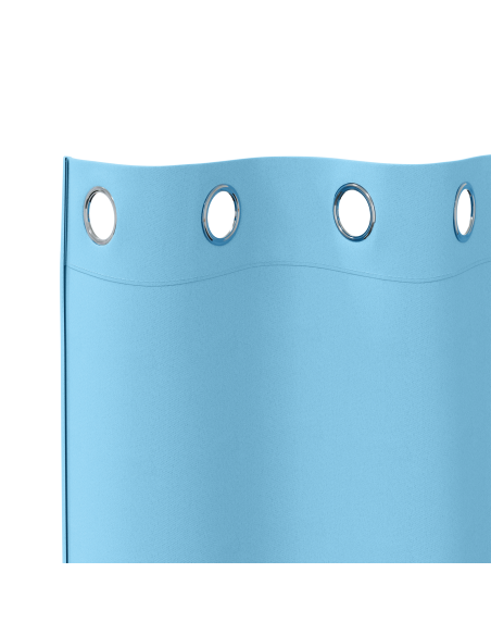 Tende Blackout con Anelli 2 pcs Blu Chiaro 245 x 140 cm