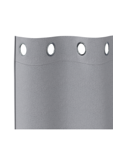 Tende Blackout con Anelli 2 pcs Grigio chiaro 175 x 140 cm