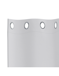 Tende Blackout con Anelli 2 pcs Grigio Chiaro 225 x 140 cm