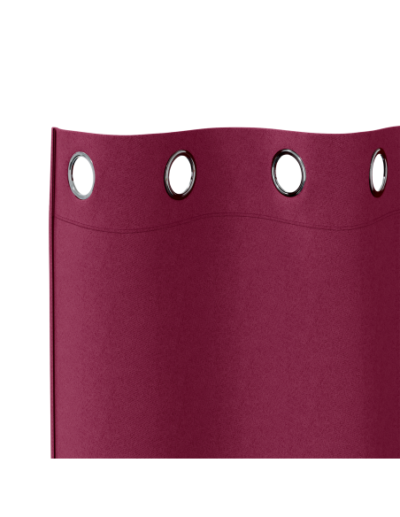 Tende Blackout con Anelli 2 pcs Rosso Vino 175 x 140 cm