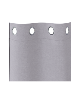 Tende Blackout con Anelli 2 pcs Grigio Metallico 175 x 140 cm