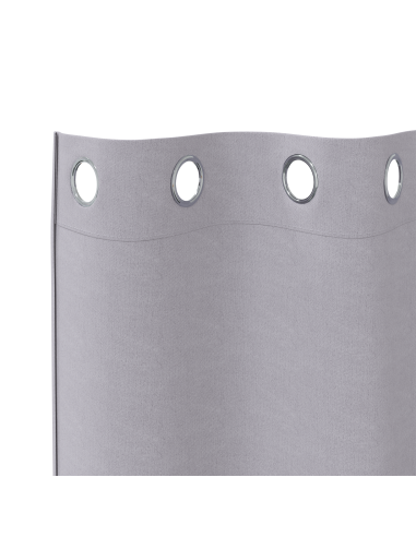 Tende Blackout con Anelli 2 pcs Grigio Metallico 245 x 140 cm