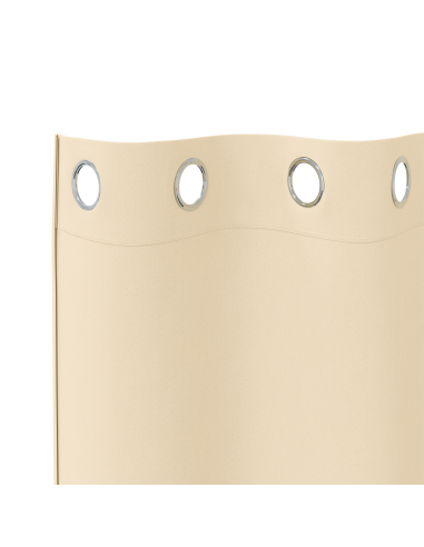 Tende Blackout con Anelli 2 pcs Crema 245 x 140 cm Poliestere