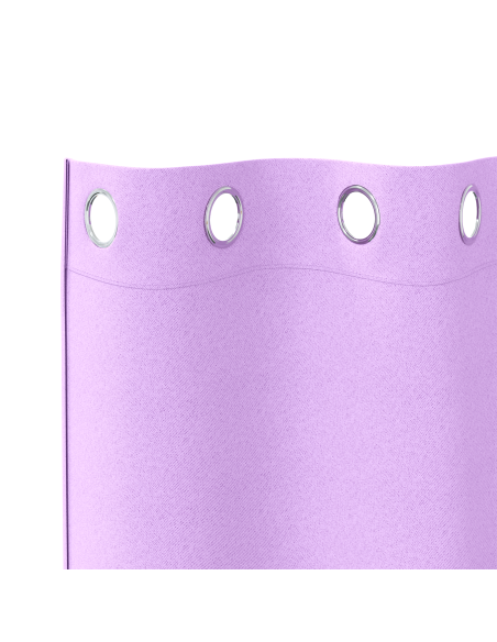 Tende Blackout con Anelli 2 pcs Viola 245 x 140 cm Poliestere