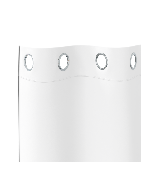 Tende Blackout con Anelli 2 pcs Bianco Puro 140 x 140 cm