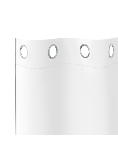 Tende Blackout con Anelli 2 pcs Bianco Puro 175 x 140 cm