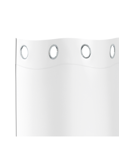 Tende Blackout con Anelli 2 pcs Bianco Puro 175 x 140 cm