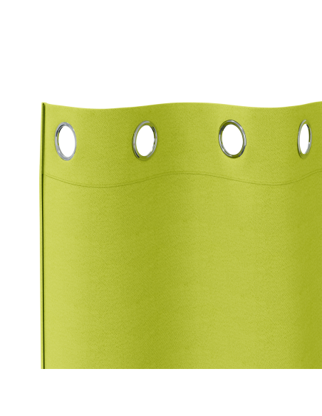 Tende Blackout con Anelli 2 pcs Verde 175 x 140 cm Poliestere