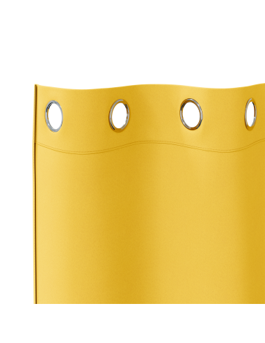 Tende Blackout con Anelli 2 pcs Giallo senape 225 x 140 cm