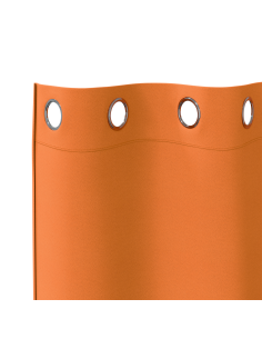 Tende Blackout con Anelli 2 pcs Arancione Vivo 225 x 140 cm