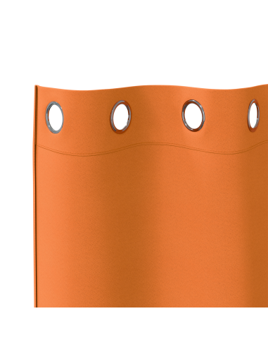 Tende Blackout con Anelli 2 pcs Arancione Vivo 245 x 140 cm