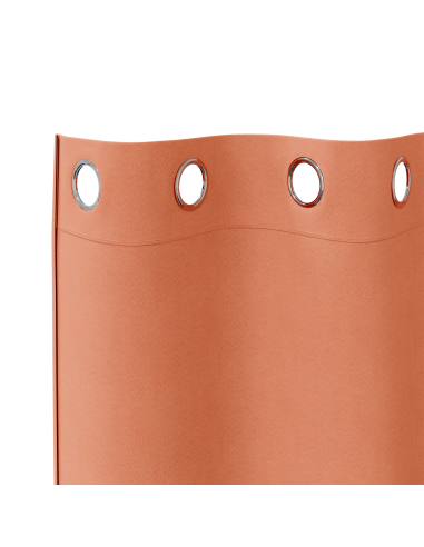 Tende Blackout con Anelli 2 pcs Terracotta 140 x 140 cm