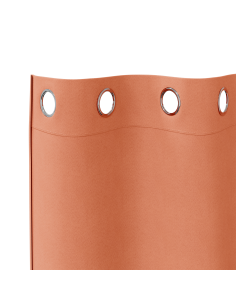 Tende Blackout con Anelli 2 pcs Terracotta 260 x 140 cm
