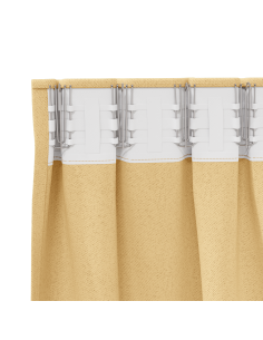 Tende Blackout con Anelli 2 pcs Beige 140 x 140 cm Poliestere