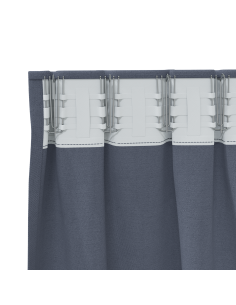 Tende Blackout con Anelli 2 pcs Antracite 260 x 140 cm