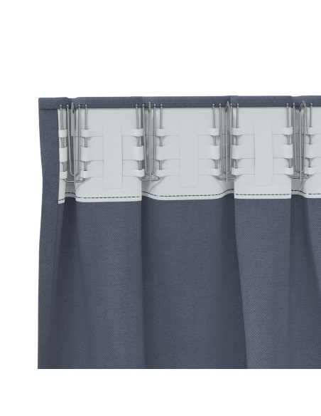 Tende Blackout con Anelli 2 pcs Antracite 260 x 140 cm