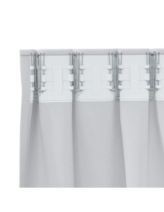 Tende Blackout con Anelli 2 pcs Grigio Chiaro 260 x 140 cm
