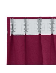 Tende Blackout con Anelli 2 pcs Rosso Vino 245 x 140 cm