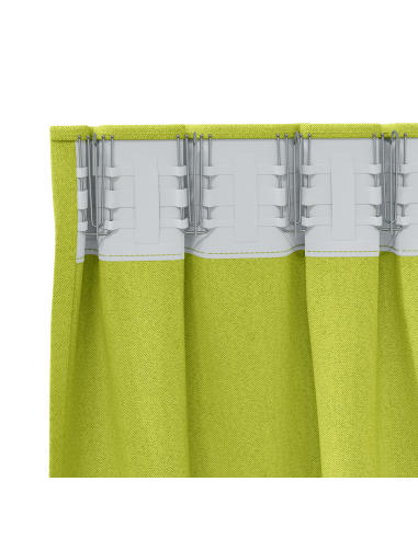 Tende Blackout con Anelli 2 pcs Verde 260 x 140 cm Poliestere