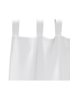 Tende Blackout con Anelli 2 pcs Bianco Puro 260 x 140 cm