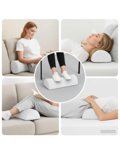 Cuscino per le Gambe Tinta unita Bianco 52 x 20 x 12 cm