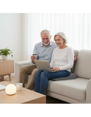 Cuscino per la seduta Grigio 39 x 38 x 8,5 cm