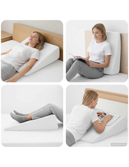 Cuscino a Wedge Tinta unita Bianco 69 x 64 x 19 cm