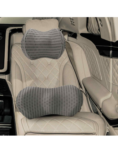 Cuscino con cuscino Regolabile 2 pcs Grigio Reticolo 4D